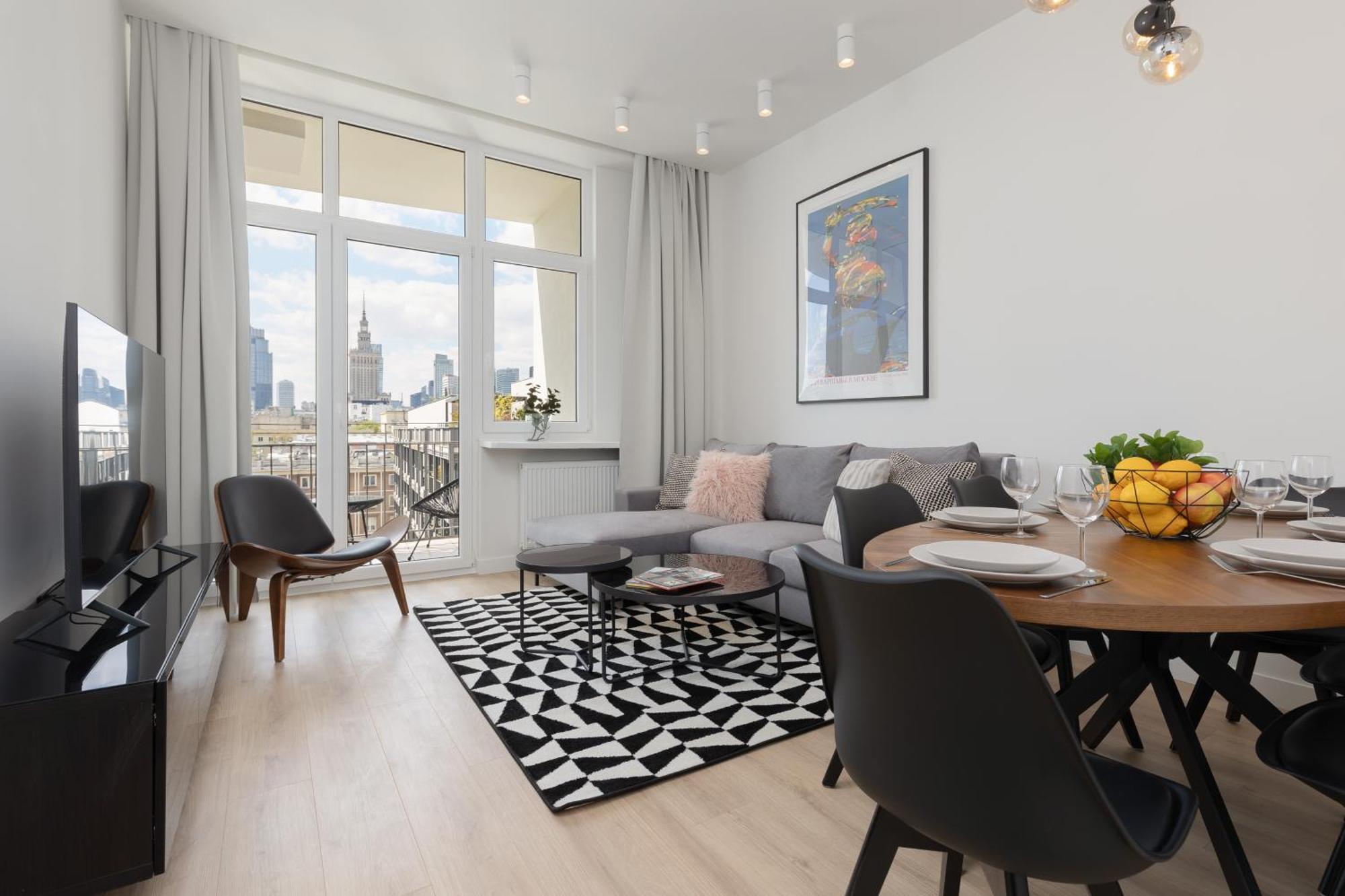 City Panorama Spacious Apartment By Renters Prestige وارسو المظهر الخارجي الصورة